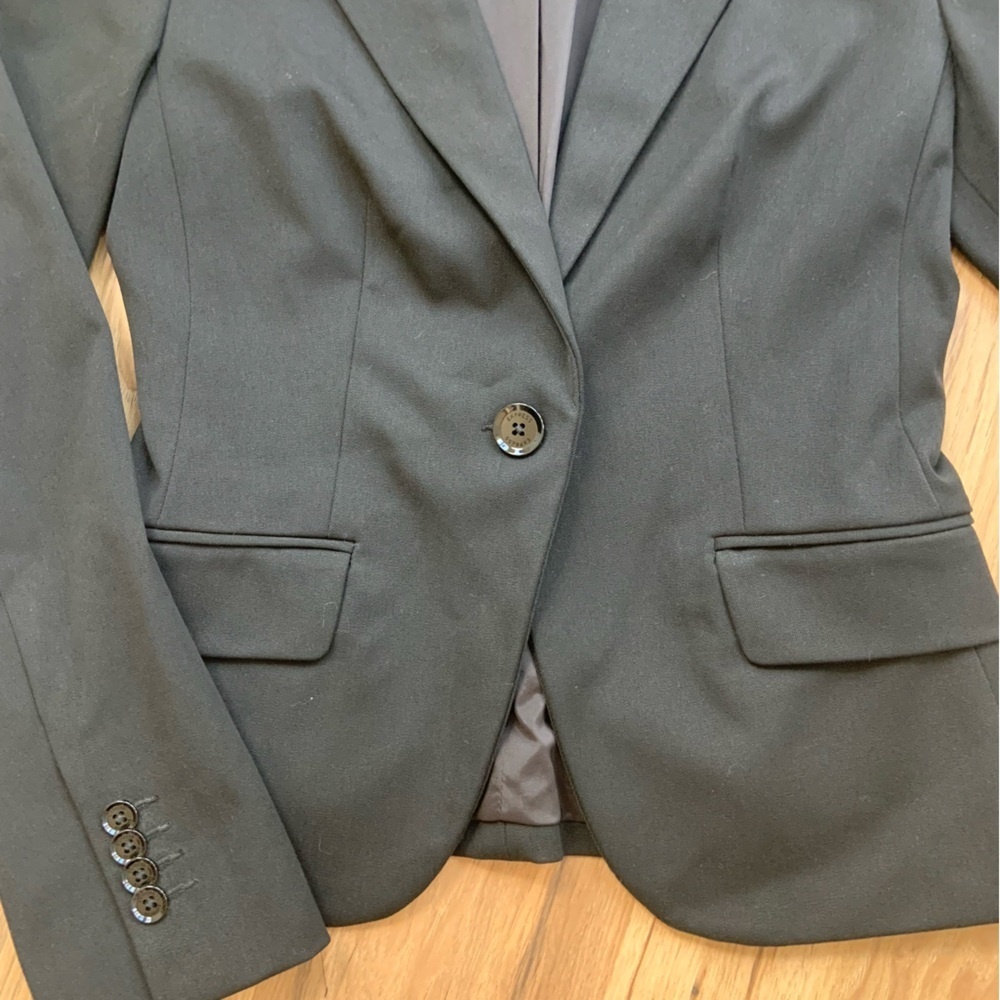 Express Women's Black Blazer One Button Tailored‎ Fit Size 4 Preppy - Picture 4 of 13